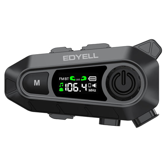 EDYELL A1 NEW Intercom Motorcycle Bluetooth Headsets, Smart LED Display