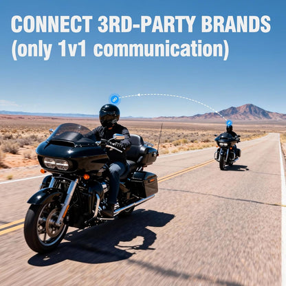 EDYELL A1 NEW Intercom Motorcycle Bluetooth Headsets, Smart LED Display