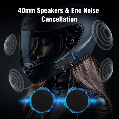 EDYELL C1 Helmet Bluetooth Headsets,IPX5 Waterproof Motorcycle