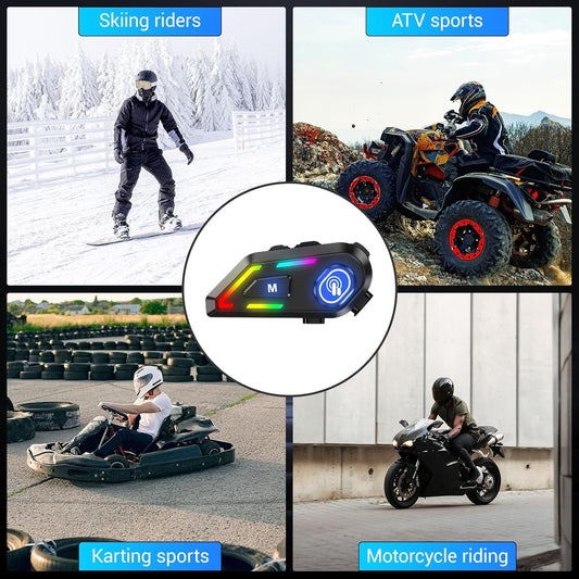 EDYELL C5 Motorcycle Helmet Bluetooth on ear Headset,