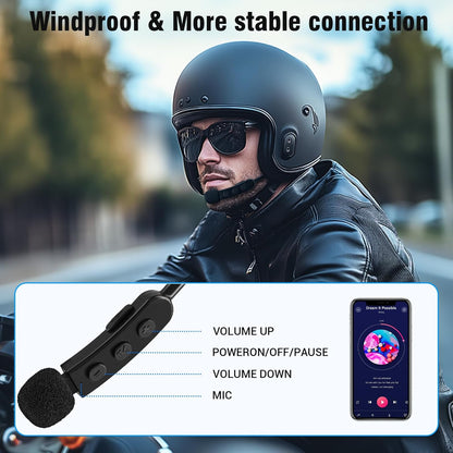 EDYELL TW2S Bluetooth for Helmet, Wireless Dual Earphone On-Ear Helmet