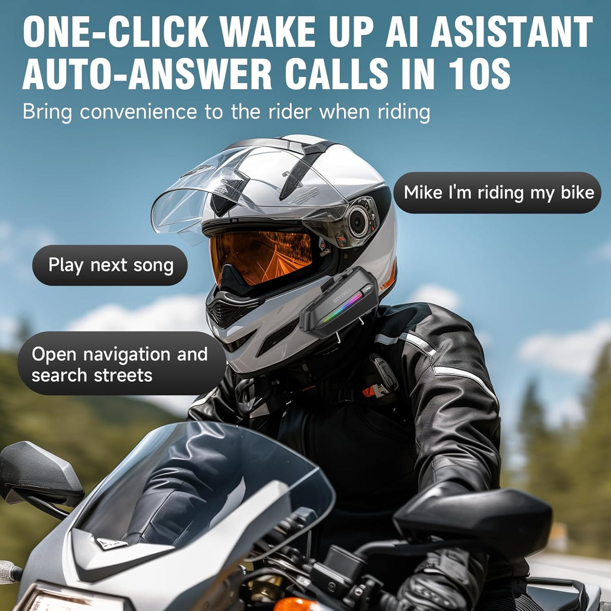 EDYELL C5S Bluetooth Dual Earphone for Helmet