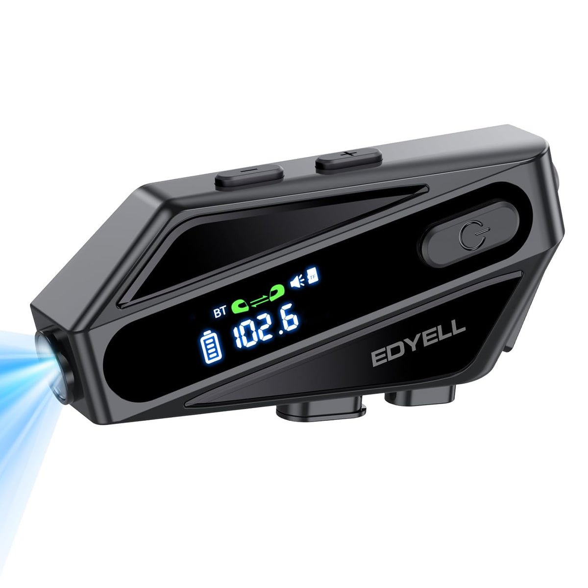 EDYELL C6 Motorcycle Bluetooth Intercom Headset|FM Radio Smart LED Display