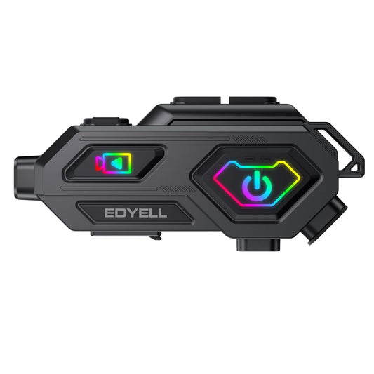 EDYELL C8 Max Motorcycle Bluetooth Intercom Headset,LED Emergency Lights,